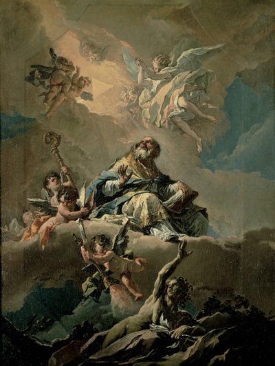 St. Ambrose in Glory by Gasparo Diziani